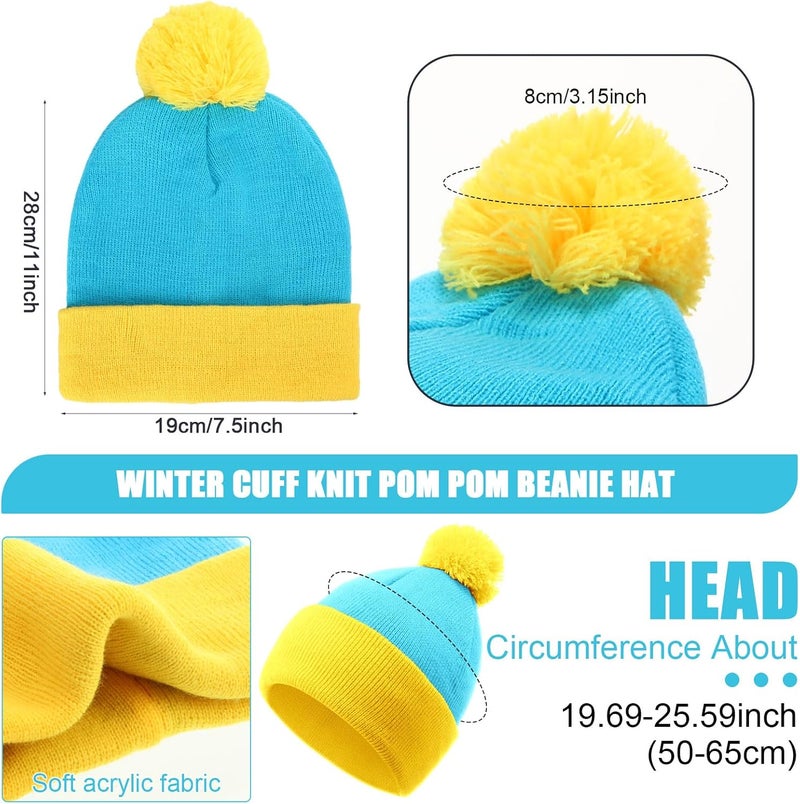 Shinymoon Beanie Hat Knit Pom Halloween Character Cosplay Winter Headwear Knitted Pompom Women Men's Novelty Cute Warm Caps - Image 3